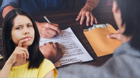 Un homme en consultation avec un conseiller, examinant attentivement un dossier de prêt professionnel.